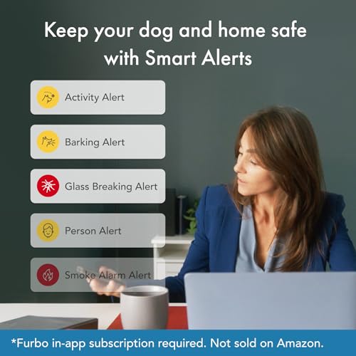 Furbo 360° Dog Camera + Nanny Bundle: Home Security & Dog Safety Alerts, Rotating Pet Treat Dispenser Camera with Speaker, Smart Home Indoor Cam w Phone App (Additional Subscription Required at Setup)