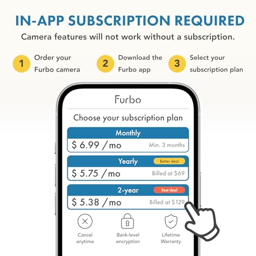 Furbo 360° Dog Camera + Nanny Bundle: Home Security & Dog Safety Alerts, Rotating Pet Treat Dispenser Camera with Speaker, Smart Home Indoor Cam w Phone App (Additional Subscription Required at Setup)